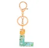 Lettre porte-clés Alphabet porte-clés chaîne bracelet semi-transparent coloré pendentif porte-clés organisateur titulaire dessin animé accessoires JNB15743