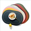 Mats Pads Insation Tovaglietta in pelle antiolio Cibo occidentale Stoviglie da tavola Tovaglietta Ciotola Tazza Accessori da cucina Drop Delivery 2021 Dhgym