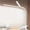 Bordslampor LED-skrivbordslampa Två huvud Justerbart klipp 3-lägen Belysning ögonskyddad kontorsläsning för studenten