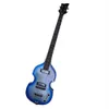 4 sznurki niebieska elektryczna gitara basowa z białą paszczącą podstrunnicą pickguard można dostosować
