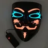 Derniers masques de fête 3D Led Masques de fête lumineux Halloween Dress Up Props Dance Party Bande de lumière froide Masques fantômes Support Personnalisation JNB15