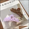 Hair Clips Barrettes Woman Fashion Accessories After Bath Nonslip Jaw Clips Simplicity Crown Shape Big Hairs Holder Girl Temperament Dhlas