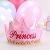 LED Happy Birthday Crown Decoration Hat Children Król Król Księżni koronki Cap Urodziny kolorowe błyszczące nakrycia głowy BH7634 Tyj