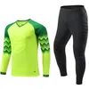 Conjuntos de corrida Uniforme Mens Treinamento de Futebol Goleiro Crianças Jersey Set Manga Longa Esponja Protetora Calças 220923