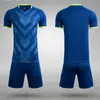 Ensembles de course Hommes manches courtes or maillot de football ensemble bleu adulte football uniforme garçon rouge enfants chemise nom personnalisé bricolage numéro 220923