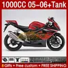 Spuitvormige schimmelbeurten voor Suzuki GSXR 1000 cc 1000cc K5 05-06 Carrosserie 157No.99 GSXR-1000 GSX R1000 GSXR1000 05 06 GSX-R1000 2005 2006 OEM Fairing Tank Factory Red Red Red Red Red Red Red Red Red Red Red Red Red Red Red Red Red Red Red Red Factory