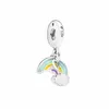 Pendentif arc-en-ciel 925 en argent sterling breloque femmes bijoux bricolage perles avec coffret d'origine pour Pandora bracelet bracelet collier faisant des breloques