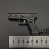 Detachable G17 Alloy Gun Pistol Model Miniature Half Alloy Metal Mini Pistol Keychain Pendant Gun Removable 1985