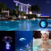 Decoração de festa 2022 Atualização 13 LED RGB Submersible Light com ímã e piscina de copo de sucção Underwater Night for Pond
