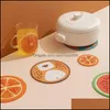 Mats Pads 1 Pcs Fruit Shape Creative Cup Sile Insation Mat Drink Holder Kitchen Dining Bar Table Decorations Drop Delivery 2021 Home Dhkxv