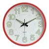 Horloges murales 12 pouces horloge 30cm lumineux fluorescent rond brillant en plastique salon chambre décoration quartz