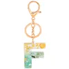 Lettre porte-clés Alphabet porte-clés chaîne bracelet semi-transparent coloré pendentif porte-clés organisateur titulaire dessin animé accessoires JNB15743