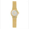 Нарученные часы чешские алмазные часы для женщин роскошные дамы золотой бренд минималистский аналоговый Quartz Movt уникальный женский ледяной