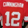 Nik1 2021 New NCAA College UNLV Rebels Football Jersey 12 Randall Cunningham Red Size S-3XL Men Youth