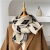 Scarves New Fashion Skinny Woolen Yarn Women Scarf Plaid Winter Warm Knitted Neckerchief Bufanda Soft Shl Wraps Foulard Design Echarpe Y2209