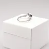 Klassiker CZ Diamond Ehering 925 Sterling Silber Frauen Geschenkschmuck mit Originalschachtel für Pandora Freundin Geschenk Designer Ringe Set Set Set