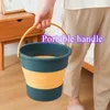 5L Folding Bucket Bucket Silicone Wash Bucket Fishing Travel Camp Storage Home Storage Express