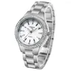 Zegarki na rękę CHRONOS damski zegarek dżetów prosty Hardlex Dial pasek ze stali nierdzewnej luksusowy zegarek damski CH36