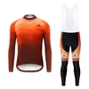 2024 Pro Mens Copper Winter Cycling Jersey Set Long Sleeve Mountain Bike Cycling Clothing Breathable MTB Bicycle Clothes Wear Suit B35