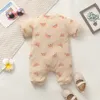 Rompers 018m Baby Dziewczęta chłopcy Romper Rainbow Print Okoła szyja Krótkie rękawie Jumpsuits Summer Casual Cotton Soft Clothing J220922