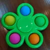 Decompressione fidget Toy Fingertip Gyro Vent Silicone Finger Press Plum Blossom Gyros Bubble Music ZM924