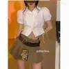 Clothing Sets 2022 Sexy Girl Outfit Japanese Korea Vintage High Waisted Pleated Skirt Preppy Style Short Crop Shirt Two Piece Jk Set G825