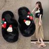 スリッパスリッパヘアリースリッパの女性は2022年の新しい韓国語バージョンの潮shoes秋と冬のクリスマスかわいいコットンスプリン6864209