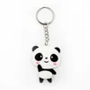 6 Styles Panda Keychains PVC Silicone Cartoon Keychain Pendant Creative Gift Key Chain Keyring BBB15684