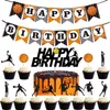 Feste Lieferungen Basketball -Party -Dekoration Alles Gute zum Geburtstag Banner Plag Cake Topper