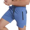 Shorts masculinos homens casuais respiráveis ​​esportes de bolso de bolso de tração de tração de tração de verão calças de corrida soltas de cor solta