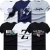 Уличные футболки EXIWAS, 6 шт., модные брендовые футболки с принтом, приталенные мужские, ee, с одним вырезом, повседневные, хлопковые, большие размеры M5XL 220923