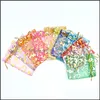 Sacchetti per gioielli Borse 11 Colori 7X9 Cm Aperto Oro Sier Cuore Piccoli sacchetti di organza Sacchetti regalo per gioielli Sacchetti per caramelle 500 pezzi 212 T2 D Dhjhv