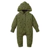 Rompers Baby Printed Rompers Clothes Autumn Long Sleeve Newborn Baby Boys Hooded Jumpsuits Winter Toddler Playisuits Overalls J220922