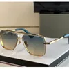 2022 Vintage Güneş Gözlüğü Square Kadın Güneş Gözlükleri Moda Tasarımcı Tonları Lüks Altın Çerçeve Güneş Gözlüğü UV400 Gradyan Mach Six Dita