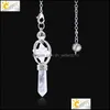 Charms Merkaba Pinking Pendum Quartz Naturalny Kamień Kryształowy Róż Róż Reiki Healing Pende Pendant Pendums for Radiesthesia 1676 V2 Drop dh5bp