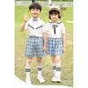Kläder sätter barn dagisskolan uniform baby pojkar flickor japanska veckade kjolskjorta scen prestanda kor barnseglare koreanska
