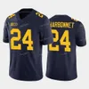 SJ NCAA Michigan Wolverines 5 SJ E Milton Football costurou 24 Zach Charbonnet 30 Daxton Hill Michigan Jersey S-3xl