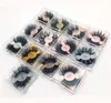 Thick Natural Long Mink False Eyelashes Curly Crisscross Reusable Handmade Multilayer 25mm Fake Lashes Full Strip Eyelash Extensions Makeup for Eyes