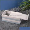 Pudełka na tkanki serwetki śródziemnomorski papier papierowy drewniane pomalowane pudełko na twarz do łazienki domowe dekoracja rozgwiazda karta kropla dh8bq