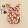 Pagliaccetti Cute Baby Clothes Estate New Fashion Baby Toddler Girls Clothes Cotton Daisy Stampa senza maniche Square Neck Pagliaccetto Tuta J220922