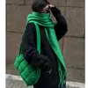 Scarves Autumn Winter Women Thicken Scarf Solid Color Wide Warm Tassel Long Shl Fashion cessary Y2209