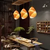 Lampes suspendues Loft chinois en bois LED Restaurant lumières chambre salon décor cuisine luminaires Luminaire Avize