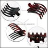 Hair Clips Barrettes Pc Material Yin Yang Color Back Of The Head Clips Woman Special Strange Hand Hair Holder Pentadentate Plastic M Dhg9A