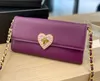 حقيبة مصممة فاخرة حقائب يد الكتف P جودة عالية الأزياء نساء محفظة القابض توتال Crossbody Cowhide Chain Flap Love Love Pass Ladies 5A حقيبة يد