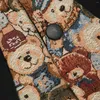 Kurtki męskie Lakible Hip Hop Harajuku Streetwear Jacket Patchwork Hafloidery Bear 2022 Autumn Men Casual Pockets Bomber Płaszcz