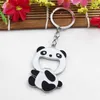 Yaratıcı Çizgi Şişe Açıcı Anahtar Key Zincirleri Panda Anahtarlık Kolye Tıpkı Taşınabilir Ev Mutfak Araçları GCB15690