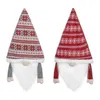 Рождественские украшения дерево топпер -украшение гнома шведское шведское томт Санта -Гномы отдых дома декор вязаная шляпа снежинки
