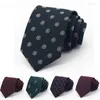 Bow Ties Brand High Quality 8CM Wide Business Tie For Men Fashion Formal Gentelman Necktie Party Wedding Work With Gift Box