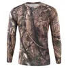 Men's T Shirts Camouflage T-Shirt Tactical Quick-Drying Fitness Breathable Long-Sleeved Shirt Outdoor Military US Com