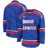 GLA Youth NCAA UMass Lowell River Hawks Jersey Tyler Wall Chase Blackmun Matthew Brown Andre Leekenny Hausinger Ryan Lohin Josh Holmstrom Hockey